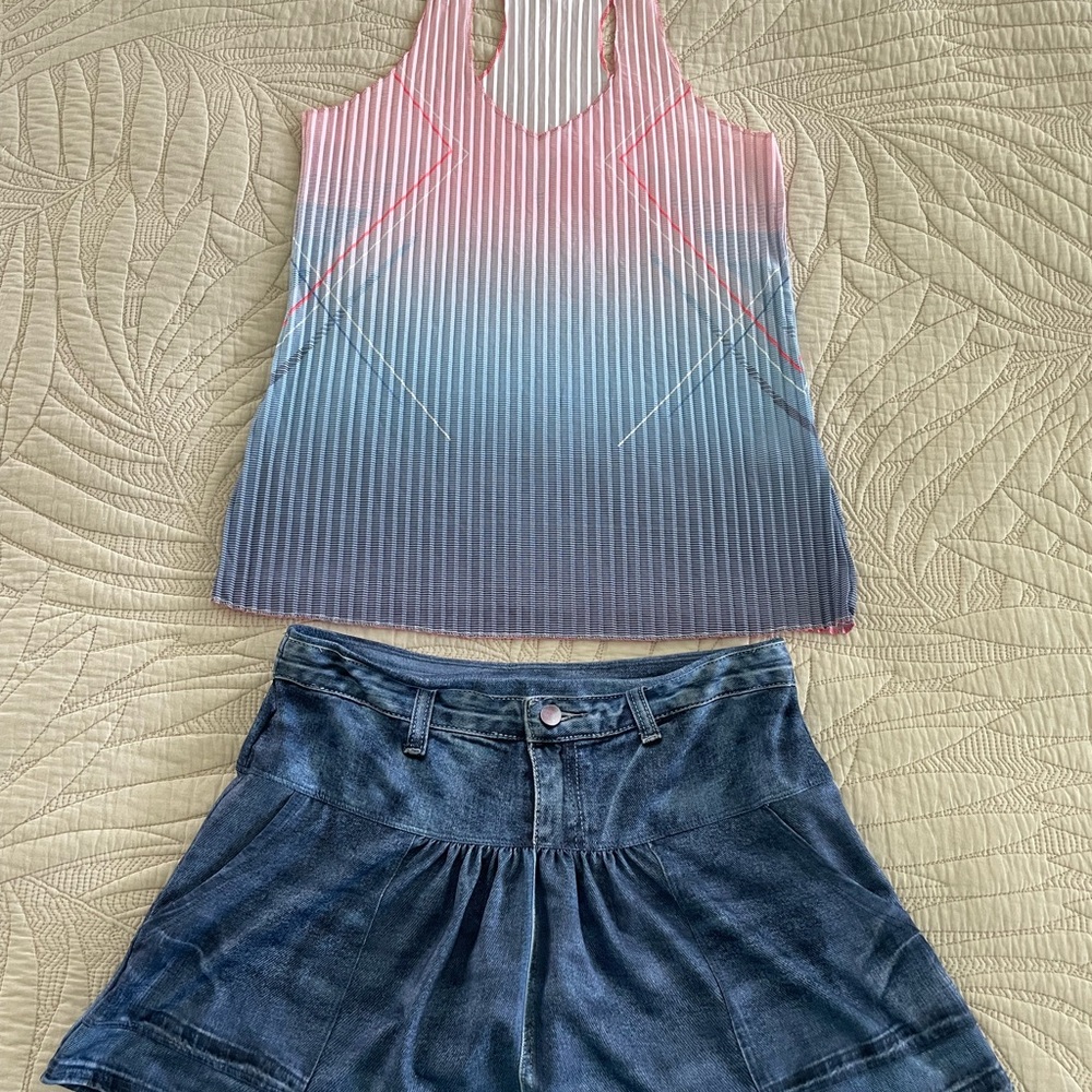 Lucky in Love Blue Mini Skirt